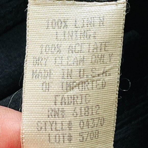 Brooks Brothers Linen Dress Size 4 Black Side Button Sleeveless Lined Round Neck - Picture 8 of 10